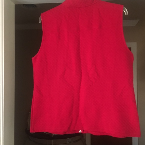Karen Scott Sport Red Vest Quilted Vest - Picture 4 of 5